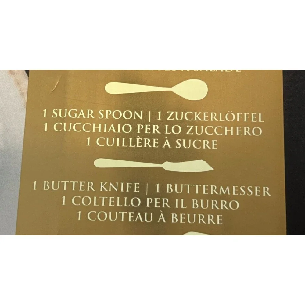LENOX French Perle 2pc Set Sugar Spoon Butter Spreader 18/10 Stainless Flatware